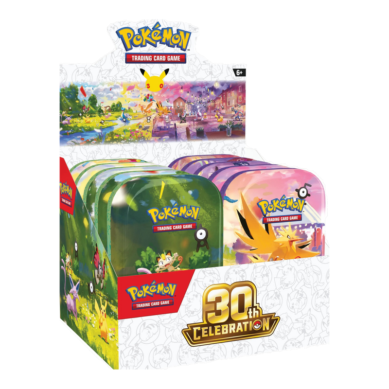 Pokémon TCG: 30th Celebration Mini Tin Display (10 Tins)