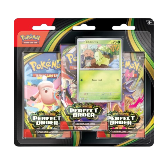Pokemon Tcg:Mega Evolution Perfect Order 3-Pack Blister